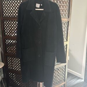 BLACK LONG TEDDY COAT